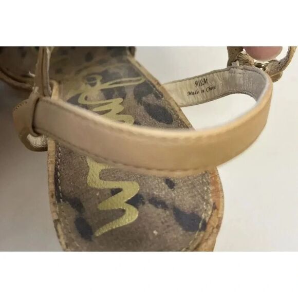 SAM EDELMAN Brown High Heel Cork Ankle Strap Sandals Women’s Size 9.5M - Picture 7 of 8